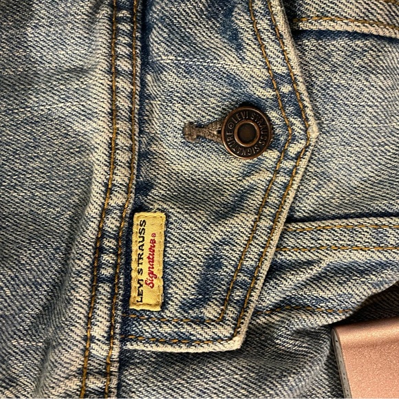Levi Strauss Signature 1873 Denim Trucker Jacket Size L Men's in Blue Denim - Picture 4 of 8